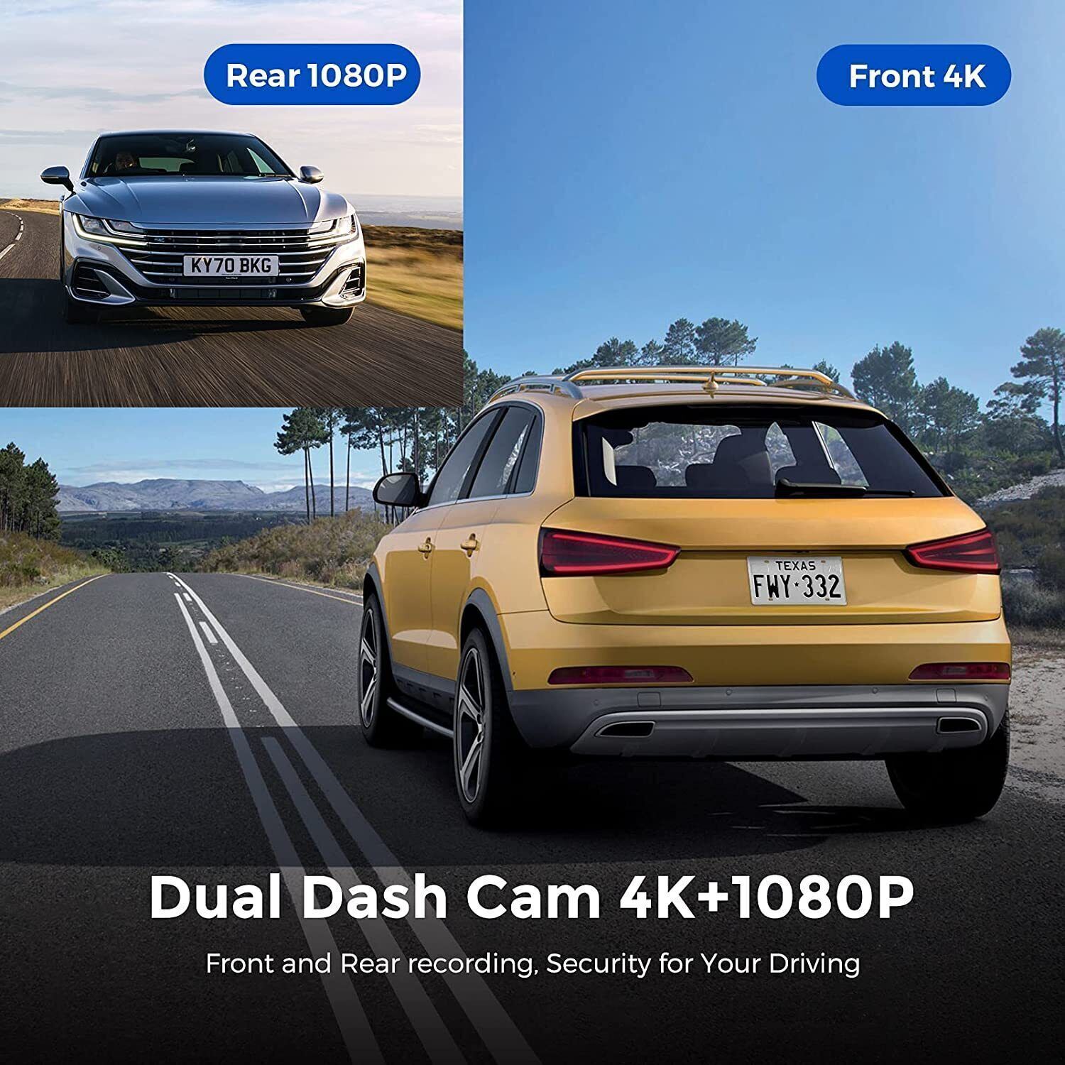 4K Front & Rear Dashcam Package