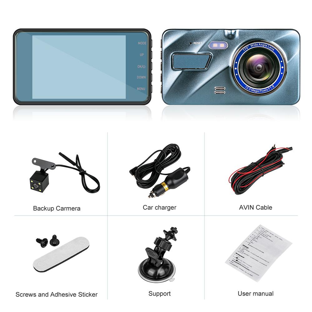 Front & Rear HD Dashcam