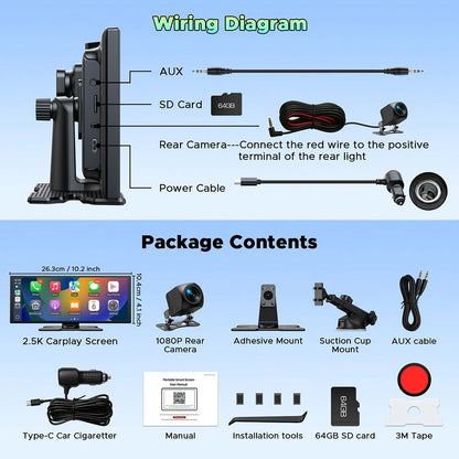 Drivesmart Pro 10.25" | Smart Display With Dual Dash Cameras