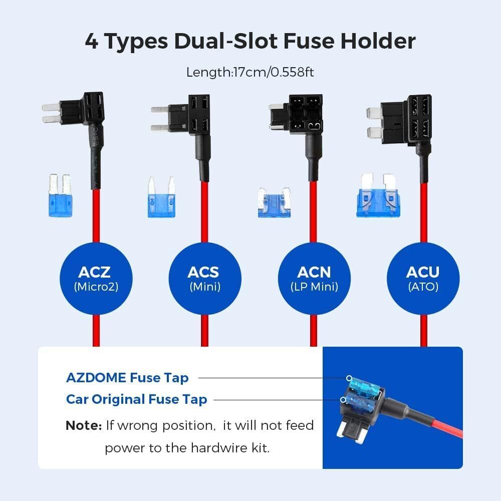 4K Front & Rear Dashcam Hardwire Kit