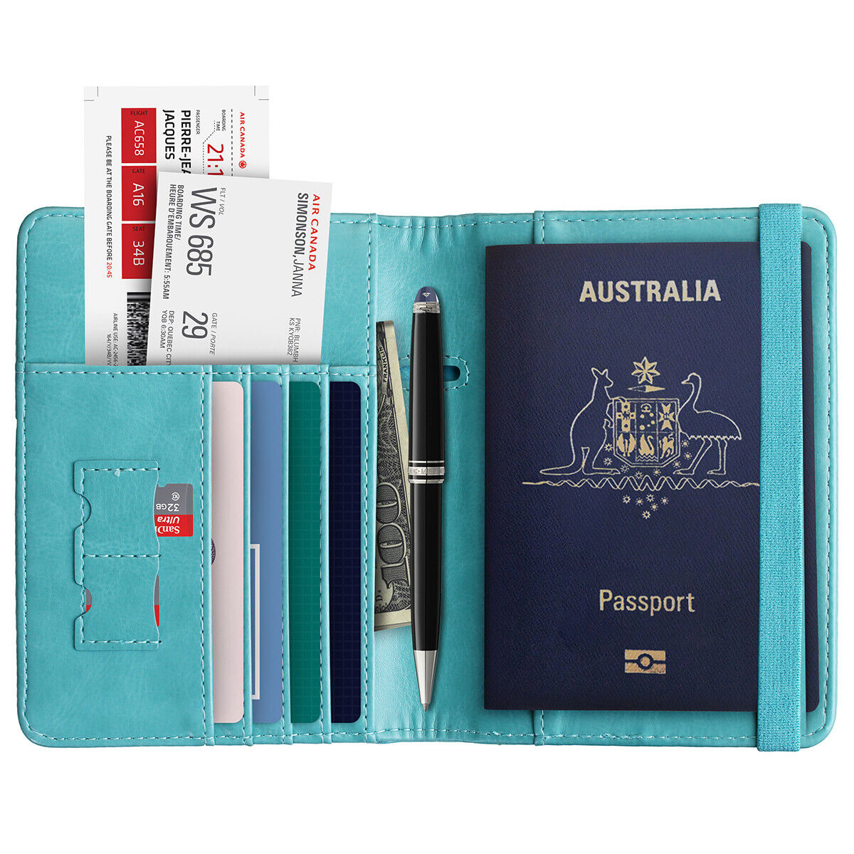RFID Blocking Travel Passport Wallet